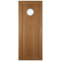 Skjutdörr Nyby - Massiv - Ekfanér - Runt glas ekring Skjutdörr Nyby - Massiv - Ekfanér - Runt glas ekring