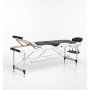 Massagebriks med metalben - 3 zoner - sort/hvid