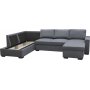 U-soffa Solna v�ndbar - 309 cm - m�rkgr�