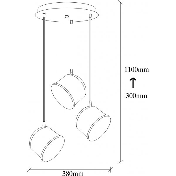 Berkeley taklampa 192-S2 - Svart