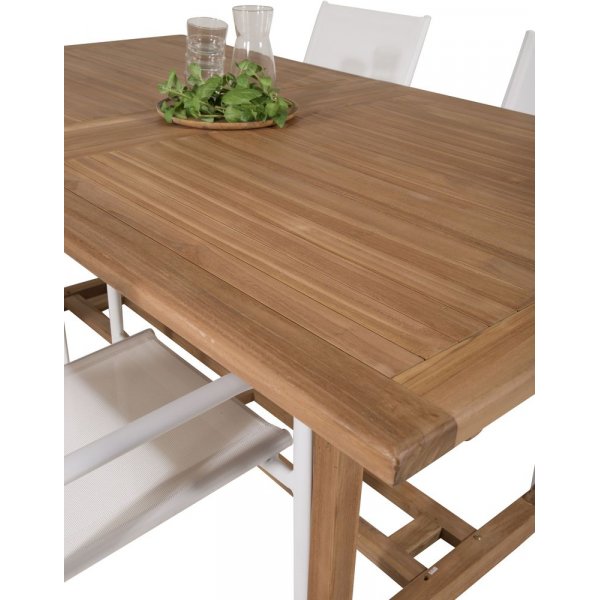 Bjuråker Matgrupp (195x110) - Vit/Natur - 4 Stolar Bjuråker Matgrupp (195x110) - Vit/Natur - 4 Stolar