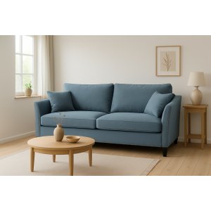 Soffa Liberty 2,5-sits med nitar - Bl�gr�n