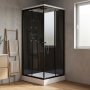 Duschkabine 90x90x215 cm | Schwarz/Wei� | Poseidon