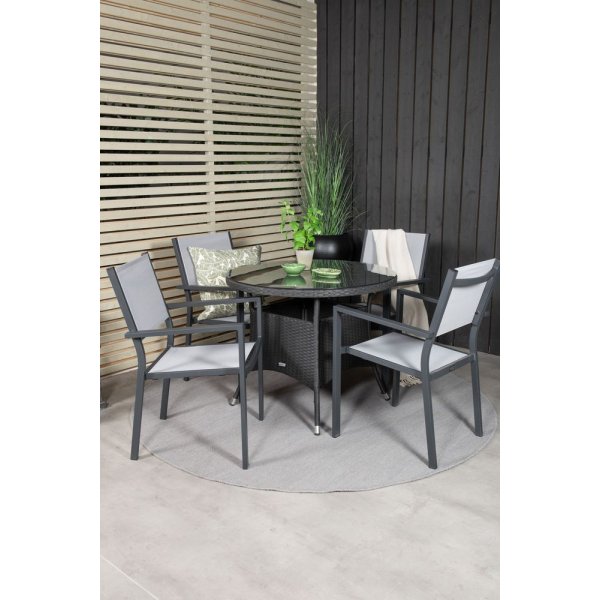 Frubol Matgrupp (ø90) - Svart - 4 Stolar Frubol Matgrupp (ø90) - Svart - 4 Stolar