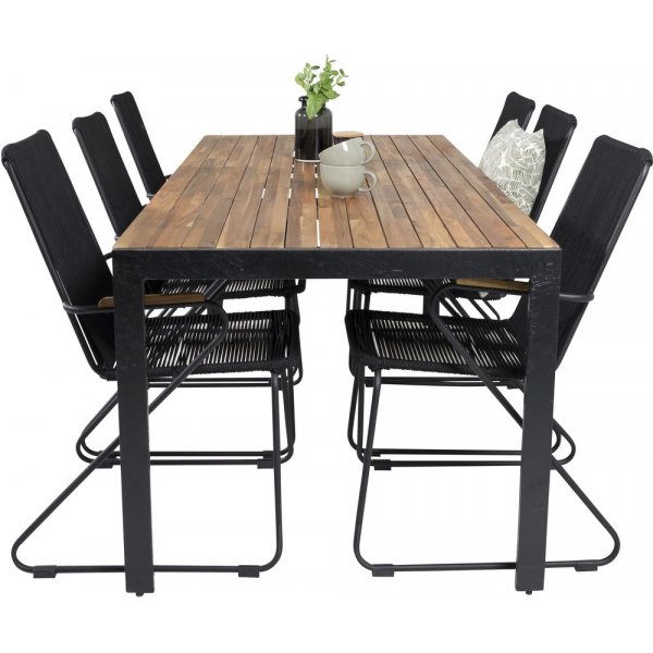 Balsjö matbord – Svart/akacia Balsjö matbord – Svart/akacia