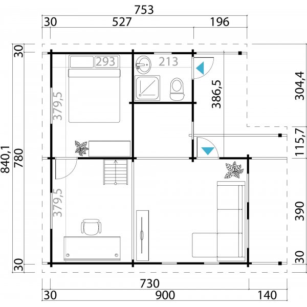 Fritidshus Gustav - 60 m�