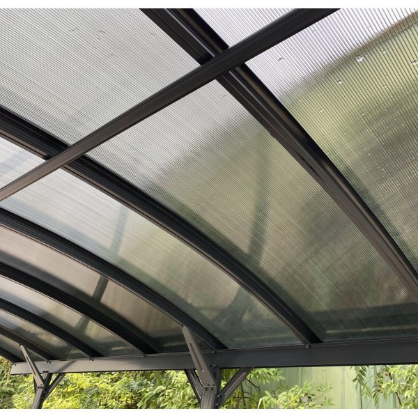 Carport byggsats 15 m� aluminium 505x303 cm kanalplasttak