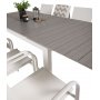 Prssebo Matgrupp (160x100) - Vit/Gr - 8 Stolar