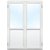 Parfönsterdörr - 3-glas - Trä - U-värde: 1,1