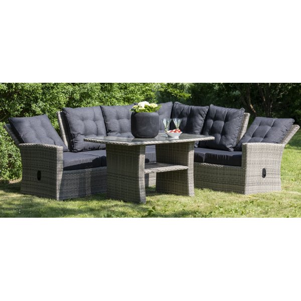 Orlando utembel grupp med hg rygg (stllbar) - Gr konstrotting