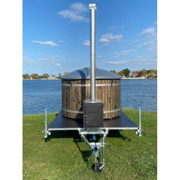 Badtunna på släpvagn - Elduppvärmning - 180Ø Badtunna på släpvagn - Elduppvärmning - 180Ø