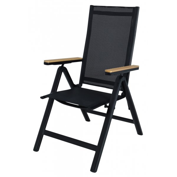 Svea positionsstol svart textilene med armstöd i ek-aintwood Svea positionsstol svart textilene med armstöd i ek-aintwood