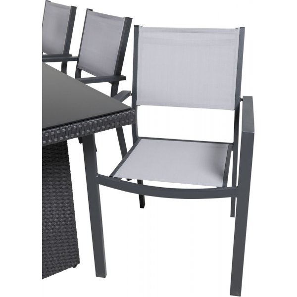 Järnsta Matgrupp (200x100) - Svart - 6 Stolar Järnsta Matgrupp (200x100) - Svart - 6 Stolar