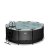 Pool ø360x122cm med filterpumpe - Sort