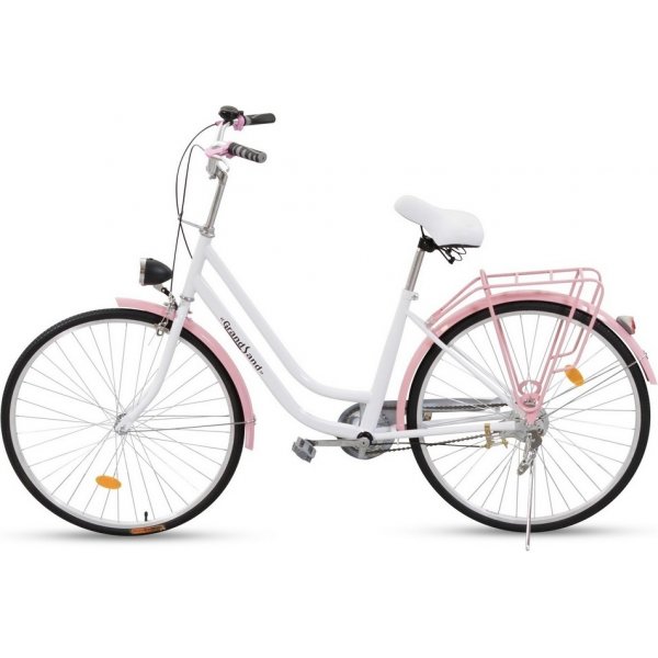 Damcykel Classic 26\\\" - Vit & rosa
