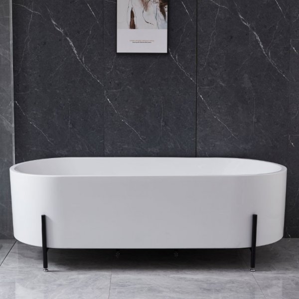 Badekar | 170x75cm | Sorte fdder | Moderne design