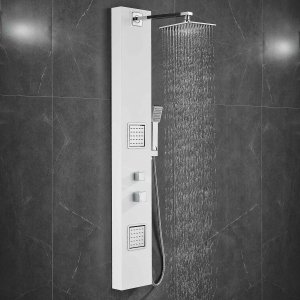 Duschpanel Amber  vitt rostfritt stl