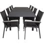 Holma Matgrupp (160x100) - Svart - 8 Stolar