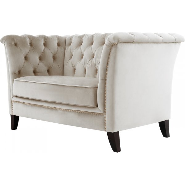 F�t�lj chesterfield beige sammet - Milton