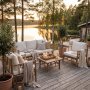 Loungegrupp Natur med Vita dynor och bord - Backyard