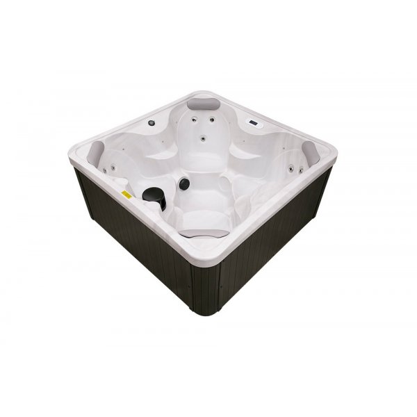 Spabad utomhus 4 personer - 180x180 cm, LED, ozonator, 16 jets