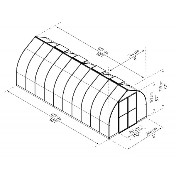 Växthus Bella - 14,7 m² Växthus Bella - 14,7 m²