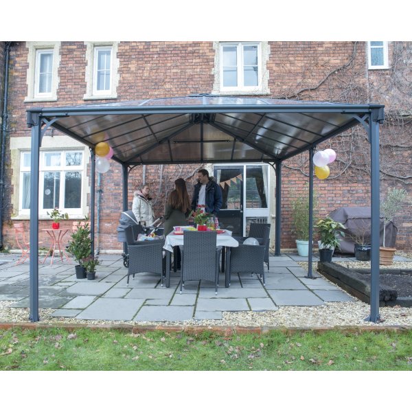 Canopia Martinique Hardtop Paviljong För Hela Säsongen 3,6 x 5 - Grå/brons Canopia Martinique Hardtop Paviljong För Hela Säsongen 3,6 x 5 - Grå/brons
