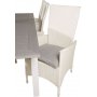 Ekens Matgrupp (160x90) - Vit/Gr - 8 Stolar