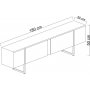Lux TV-b�nk - Antracit/guld