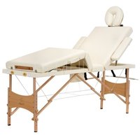 Massagebänk med träben - 4 zoner - Enfärgad Massagebänk med träben - 4 zoner - Enfärgad