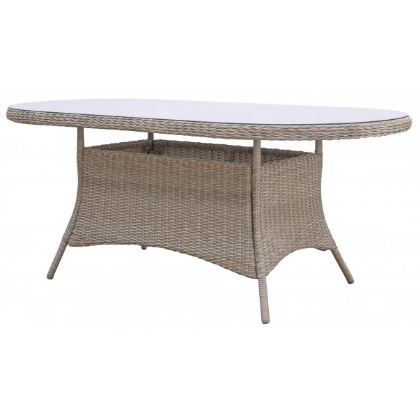 Gartengruppe: 8 Stühle und Esstisch 230 x 100 cm Rattan - Menton/Mercury + Reinigungsspray für Gartenmöbel Gartengruppe: 8 Stühle und Esstisch 230 x 100 cm Rattan - Menton/Mercury + Reinigungsspray für Gartenmöbel