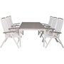 Prssebo Matgrupp (160x100) - Vit/Gr - 6 Stolar