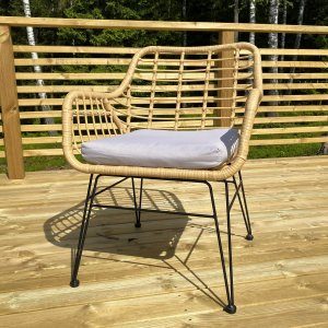 trädgårdsstol konstrotting - solstund utemöbler 60x81 cm + textilimpregnering för utemöbler