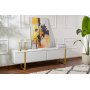 Serenity TV-b�nk 180 cm - Vit/guld