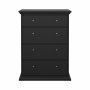 North byr� med 4 l�dor - Matt svart