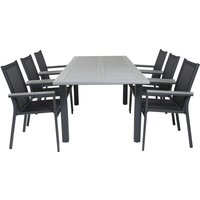 Ekenäs Matgrupp (152x90) - Svart/Grå - 6 Stolar Ekenäs Matgrupp (152x90) - Svart/Grå - 6 Stolar