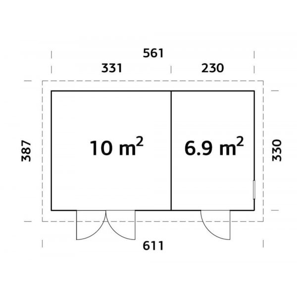Förråd Kalle 16,9 m² Förråd Kalle 16,9 m²
