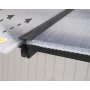 Canopia Olympia Balkontag i aluminium 3 x 7,5 - Mrkegr/klart glas