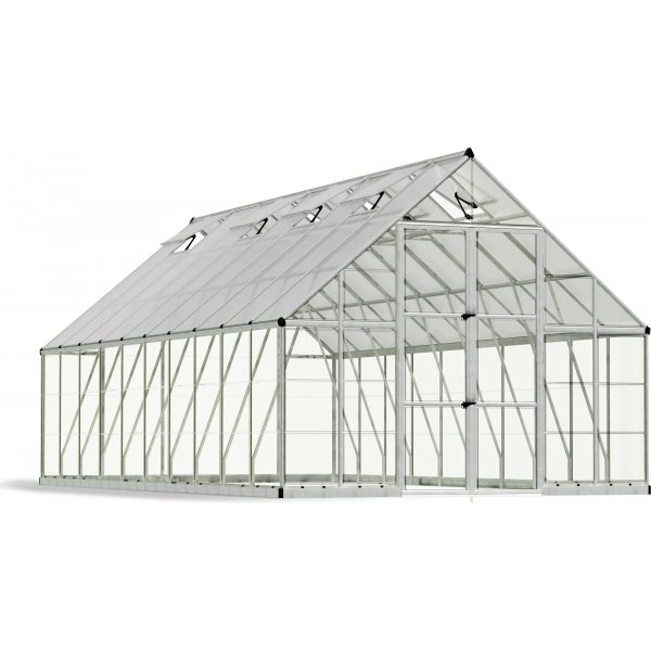 Canopia Balance Polycarbonat Drivhus 14,3 m² - Sølv Canopia Balance Polycarbonat Drivhus 14,3 m² - Sølv