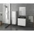 Møbelpakke Instinct 65 - Hvid/sort med spejl- og sideskab