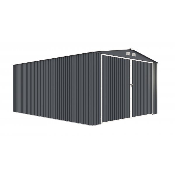 Blechgarage Grau 18,2 m² Blechgarage Grau 18,2 m²