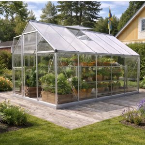 Gewächshaus Harmony Gardeney 8,7 m² Aluminium Polycarbonat freistehend Gewächshaus Harmony Gardeney 8,7 m² Aluminium Polycarbonat freistehend