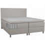 S�ng med f�rvaring beige 160x200 cm