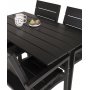 Dallaren Matgrupp (70x120) - Svart - 4 Stolar