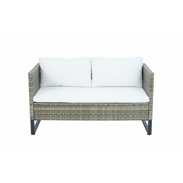 H�rnsoffgrupp konstrotting | Soffa med bord & dynbox | Gr�