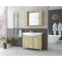 Badrumsmbler Ritmo 95 - Natural Oak med spegelskp