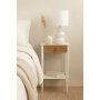 Flash s�ngbord - Vit/oljad ek