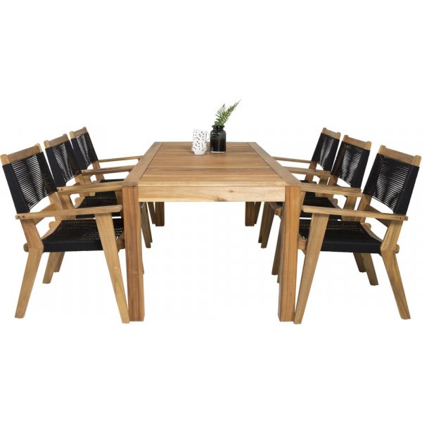 Pr�ssebo Matgrupp (200x90) - Natur - 6 Stolar