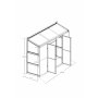 Väggväxthus mot vägg 1,3 m² härdat glas - Gardeney Atlas + Växthusbord Väggväxthus mot vägg 1,3 m² härdat glas - Gardeney Atlas + Växthusbord