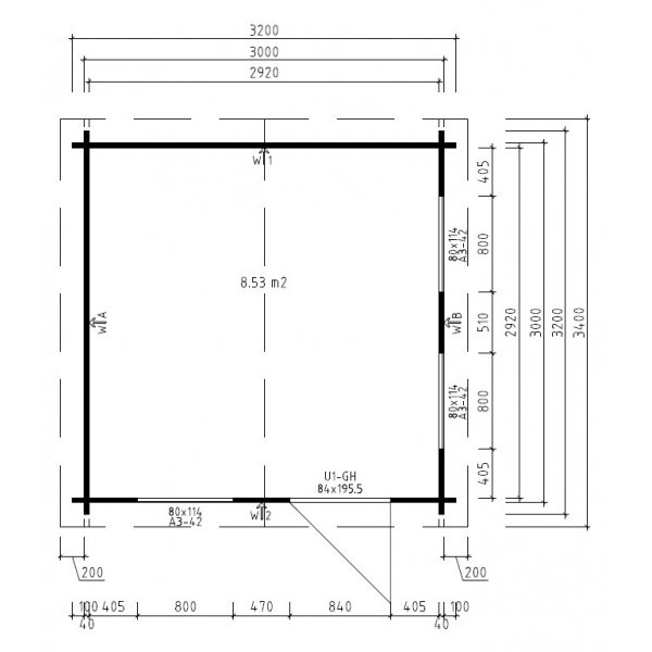 Friggebod Arne D - 10 m² Friggebod Arne D - 10 m²
